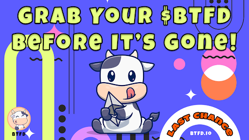 best 100x crypto, BTFD Coin presale, meme coin referral program