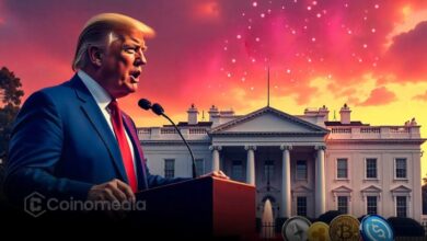 Donald Trump speaking at crypto summit about U.S. digital asset strategy