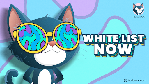 Troller Cat, meme coin, whitelist, Dogecoin updates, Pepe Coin news, presale, crypto, high staking rewards, P2E game center, deflationary token, early adoption, meme coin market, trollercat.com, Trollercat whitelist,