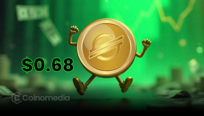 "Stellar Lumens breakout chart targeting $0.681 and $1.29"