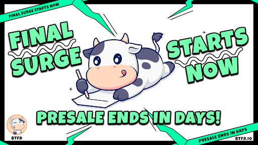 Next crypto to explode, meme coin presale, BTFD Coin ROI, BTFD referral bonus, AI16z token utility, Snek meme coin, BTFD FINAL100, Stage 15 presale, buy BTFD Coin, May 26 presale end