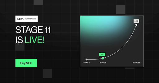 Leading Crypto Presale: Nexchain's Stage 11 Hits $1.5M with $NEX at $0.042