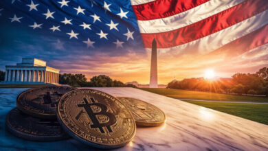 Chart showing Bitcoin support among US lawmakers with rising trend