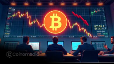 Bitcoin leverage ratio chart showing sharp decline to -0.25