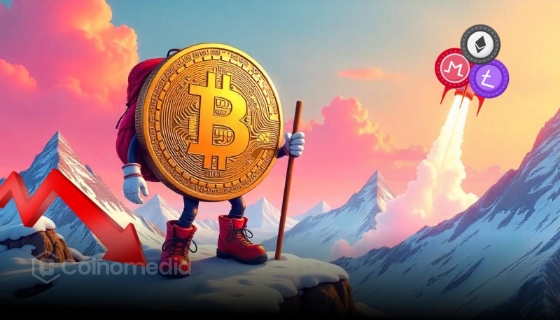 Bitcoin dominance chart showing a downward trend signaling altseason