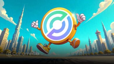 Circle IPO announcement with stock price and valuation chart