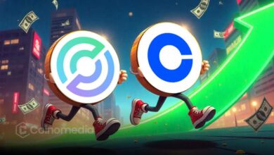 Graph showing Circle stock surge after IPO highlighting market cap comparison.