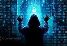 Hacker exploiting crypto infrastructure vulnerability with key and front-end theft.