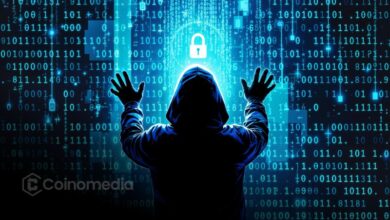 Hacker exploiting crypto infrastructure vulnerability with key and front-end theft.