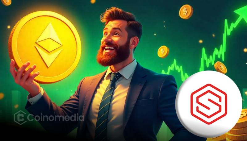 Image of Ethereum coins representing SharpLink’s staked ETH holdings