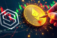 SharpLink Gaming logo over Ethereum coin graphic, symbolizing a $4.82M OTC transaction in ETH.