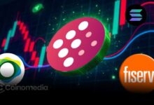 Image: “Fiserv FIUSD stablecoin with Circle, Paxos, Solana logos and digital payment network”