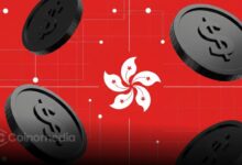 Digital tokens over Hong Kong skyline symbolizing the city's push in tokenization and stablecoins.