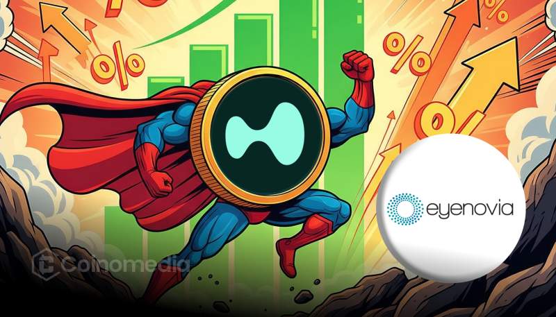 “Eyenovia logo overlayed with HYPE token symbol, representing the company’s new crypto treasury strategy.”