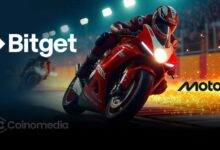 MotoGP bike racing with Bitget branding representing the Bitget MotoGP partnership