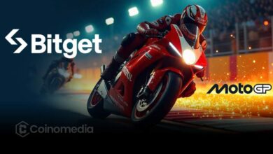MotoGP bike racing with Bitget branding representing the Bitget MotoGP partnership