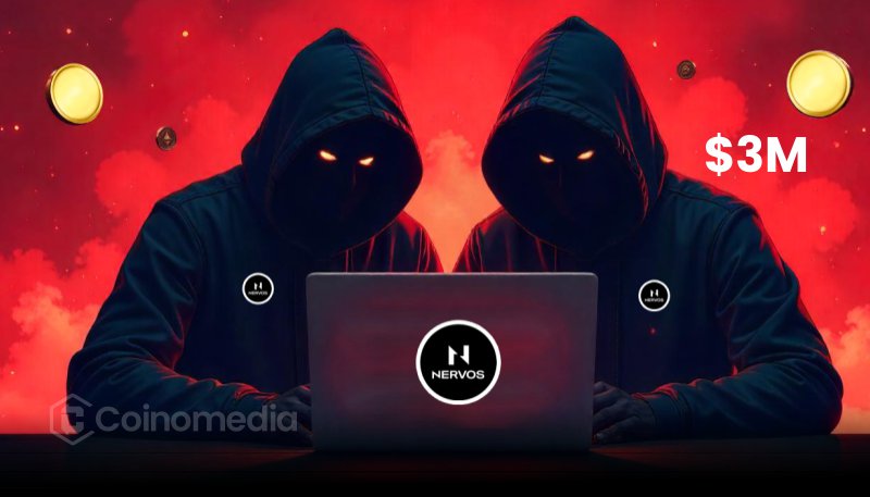 Illustration showing Nervos Force Bridge hack and stolen crypto funds