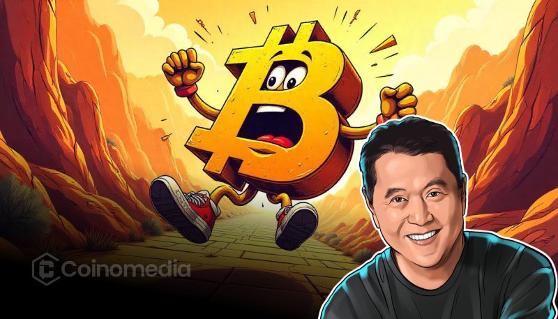 Robert Kiyosaki wealth strategy with gold bars, silver coins, and Bitcoin symbol.