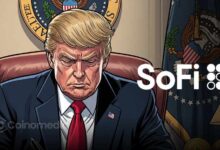 “SoFi app showing crypto spot trading dashboard”