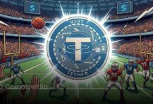 Juventus football stadium with Tether logo symbolizing Tether Juventus football investment