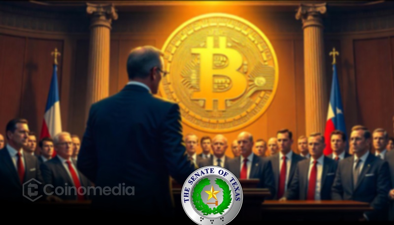 Illustration of Texas flag overlaying Bitcoin symbol representing the Texas Bitcoin Reserve