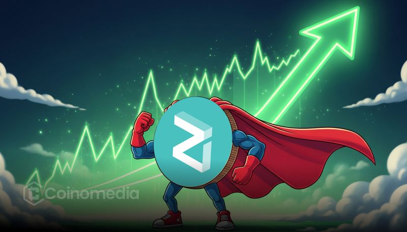 Chart showing ZIL price with RSI and MACD bullish divergence signals.