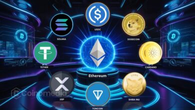 "Chart showing inverse head-and-shoulders bullish reversal in altcoin market cap"
