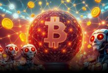An abstract blockchain graphic showing multiple chains (Bitcoin, Ethereum, Solana, BNB) interconnected with speed icons and token symbols highlighting upgrades.