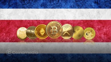 Thailand flag with crypto coins and tax exemption stamp