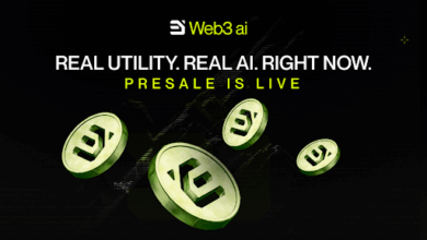 Web3 ai at $0.000443 Targets 1,747% ROI While DOGE Eyes $0.18 and ADA Hits Key Upgrade