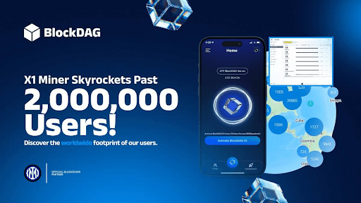 BlockDAG’s Viral Mining App Hits 2M Users; Leaving NEAR & LINK Behind as Best Performing Crypto Today