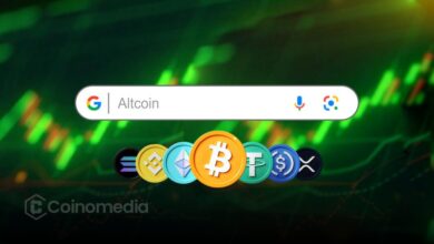 Graph showing spike in altcoin search trend in 2025