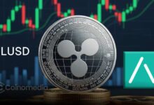 “Amina Bank logo with Ripple RLUSD stablecoin”
