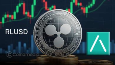 “Amina Bank logo with Ripple RLUSD stablecoin”