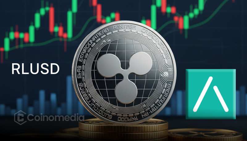 “Amina Bank logo with Ripple RLUSD stablecoin”