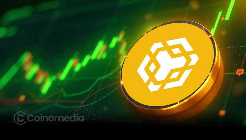 BNB price hits all-time high of $800 chart with rising graph and Binance logo