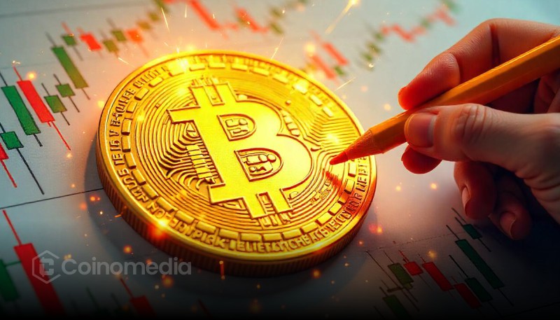 A chart showing Bitcoin price nearing breakout zone, representing “Bitcoin breakout”