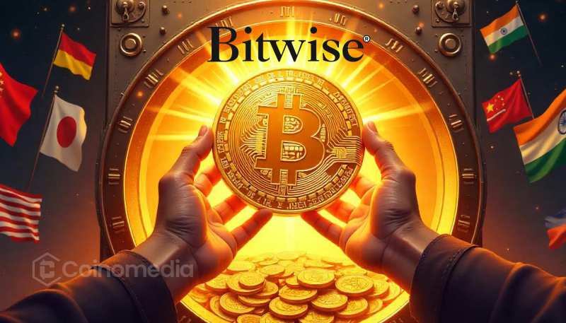 Bitwise chart showing corporate Bitcoin holdings at 847K BTC worth $91B