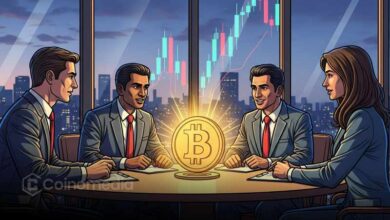 Corporate bitcoin buys surpass ETF purchases in H1 2025 chart.