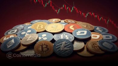 Graph showing June’s centralized exchange spot volume decline to $1.07 trillion—the lowest point in 9 months.