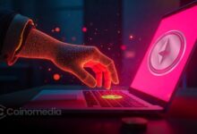 Blockchain chart showing ETH price movements and hacker wallet trades”