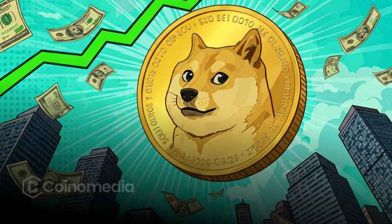 Dogecoin chart at third touchpoint of ascending channel showing bullish potential.