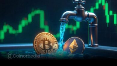 Chart showing Ethereum liquidating short-term bears near $3,100 as BTC dominance drops.