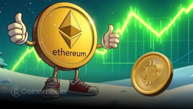 Ethereum perp volume dominance surpasses Bitcoin in 2025 trading data.