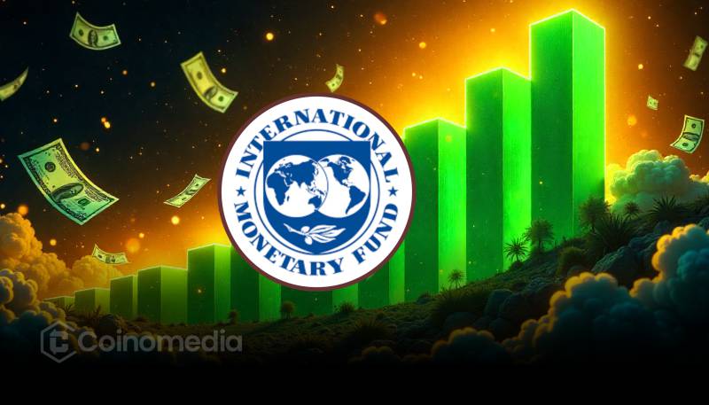 IMF 2025 global GDP forecast chart showing upward revision