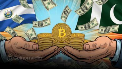 Pakistan and El Salvador officials signing Bitcoin adoption agreement