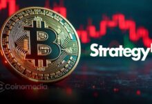 Graph showing Strategy BTC holdings and acquisition price growth in 2025