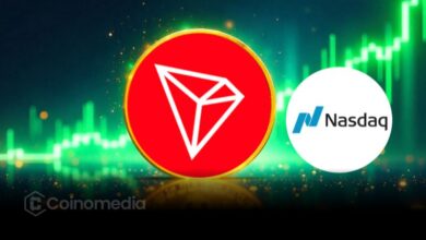 Justin Sun and TRON team at Nasdaq bell ceremony