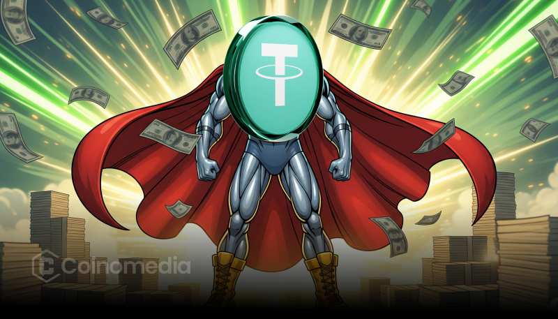 Chart showing USDT dominance compared to altcoin performance