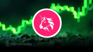 Uniswap token price breakout chart showing upward trend toward $42 target.